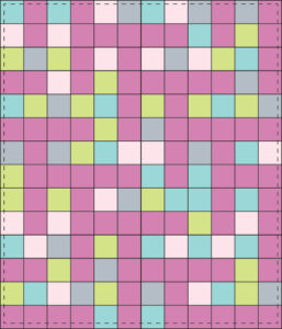 illustration of a grid of squares with a dashed line around the outside